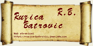 Ružica Batrović vizit kartica